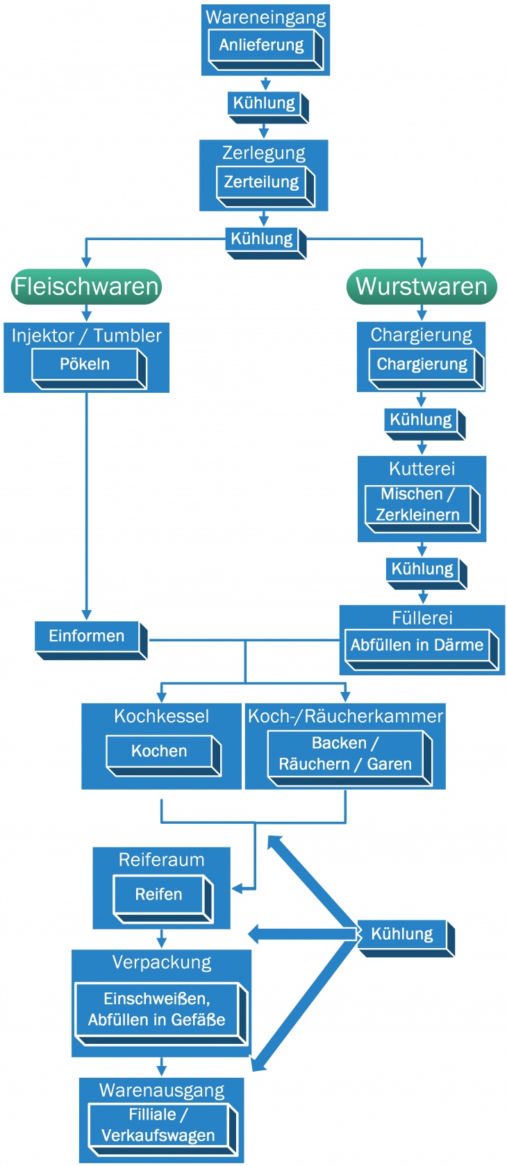 Produktionsablauf Fleischerei