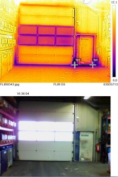 IR-Bild Sektionaltor